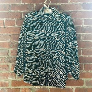 & other stories silky button up